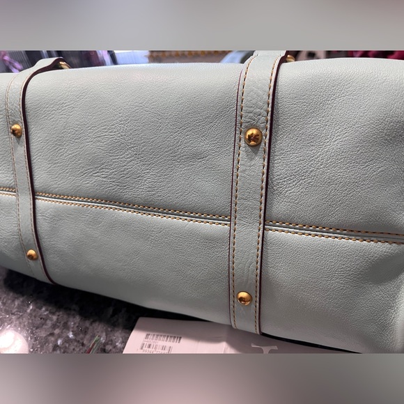 Dooney & Bourke Florentine Large Satchel Leather Pale Blue - Picture 8 of 13